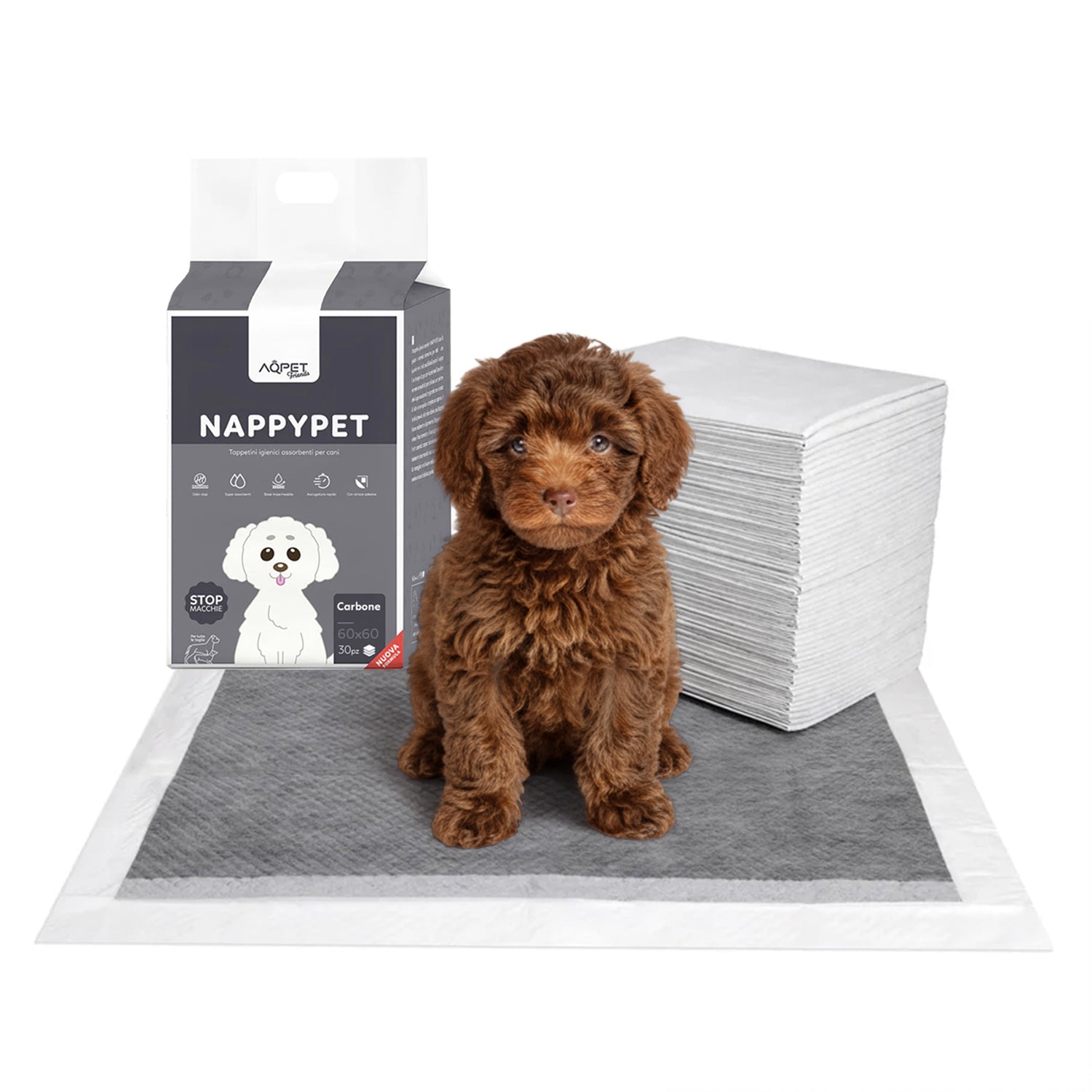 AQPET FRIENDS HYGIENIC CARBON MATS SIZE 50 PCS