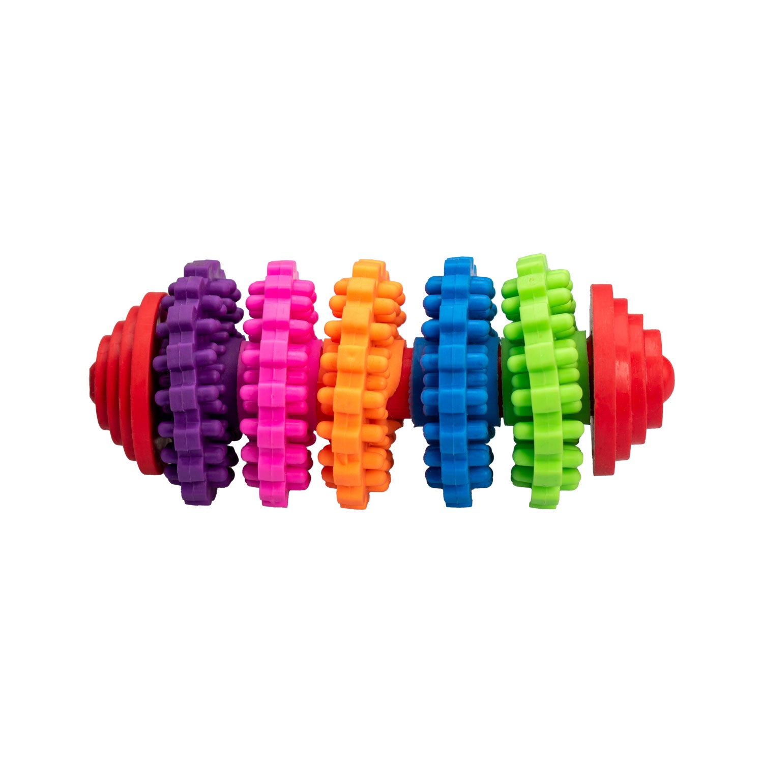 AQPET GIOCHI PER CANE DENTAL CILINDRO COLORATO DI GOMMA