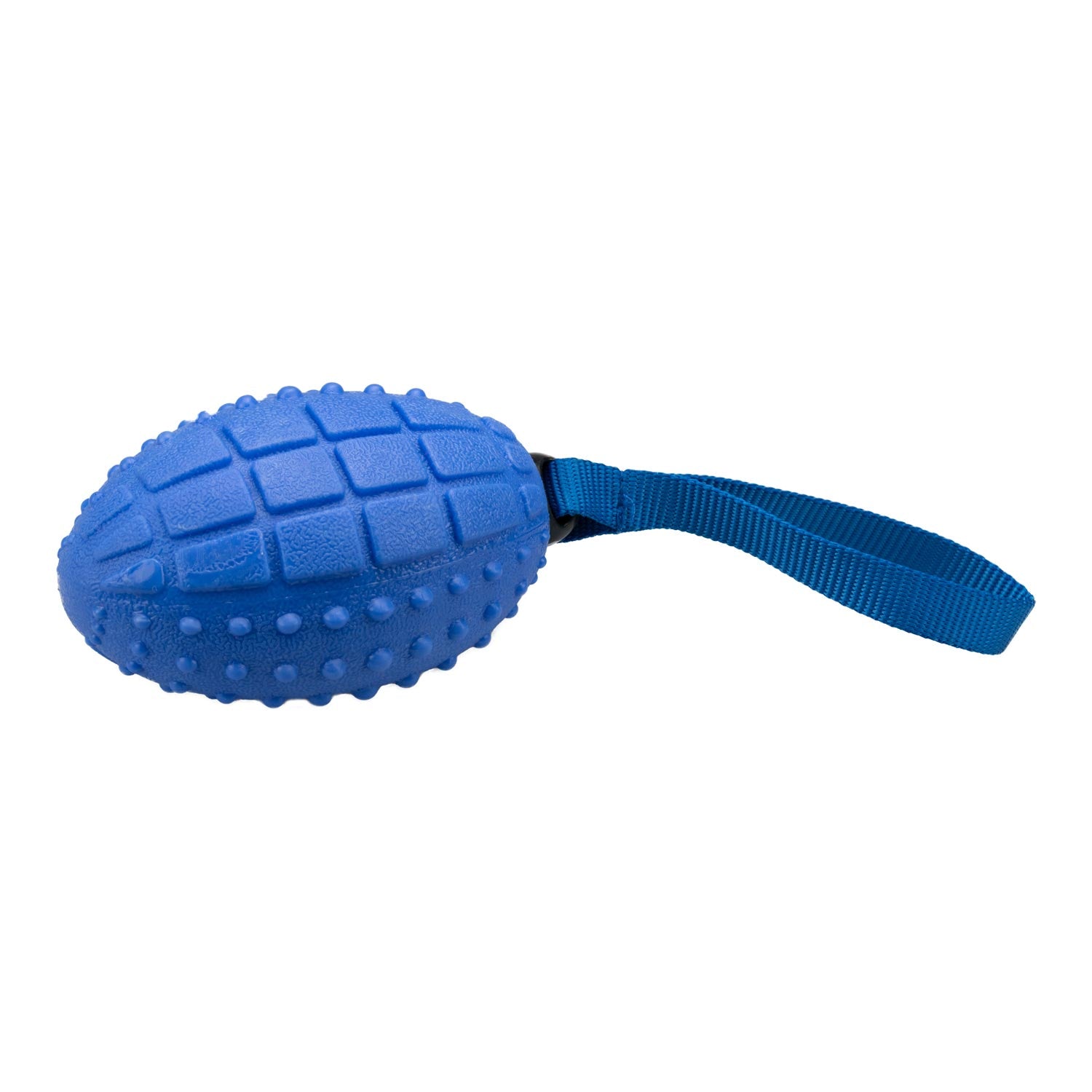 AQPET GIOCHI PER CANE STRONG PALLA DA RUGBY DI GOMMA CON CORDA 28 X 9 CM CON EFFETTO SONORO