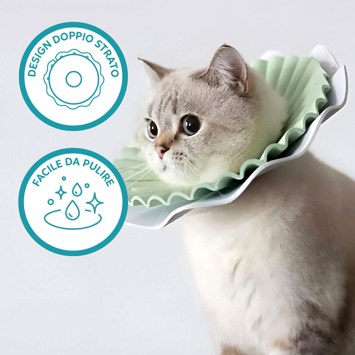 AQPET FRIENDS DAISY COLLARE ELISABETIANO IN PLASTICA MORBIDA DOPPIO STRATO