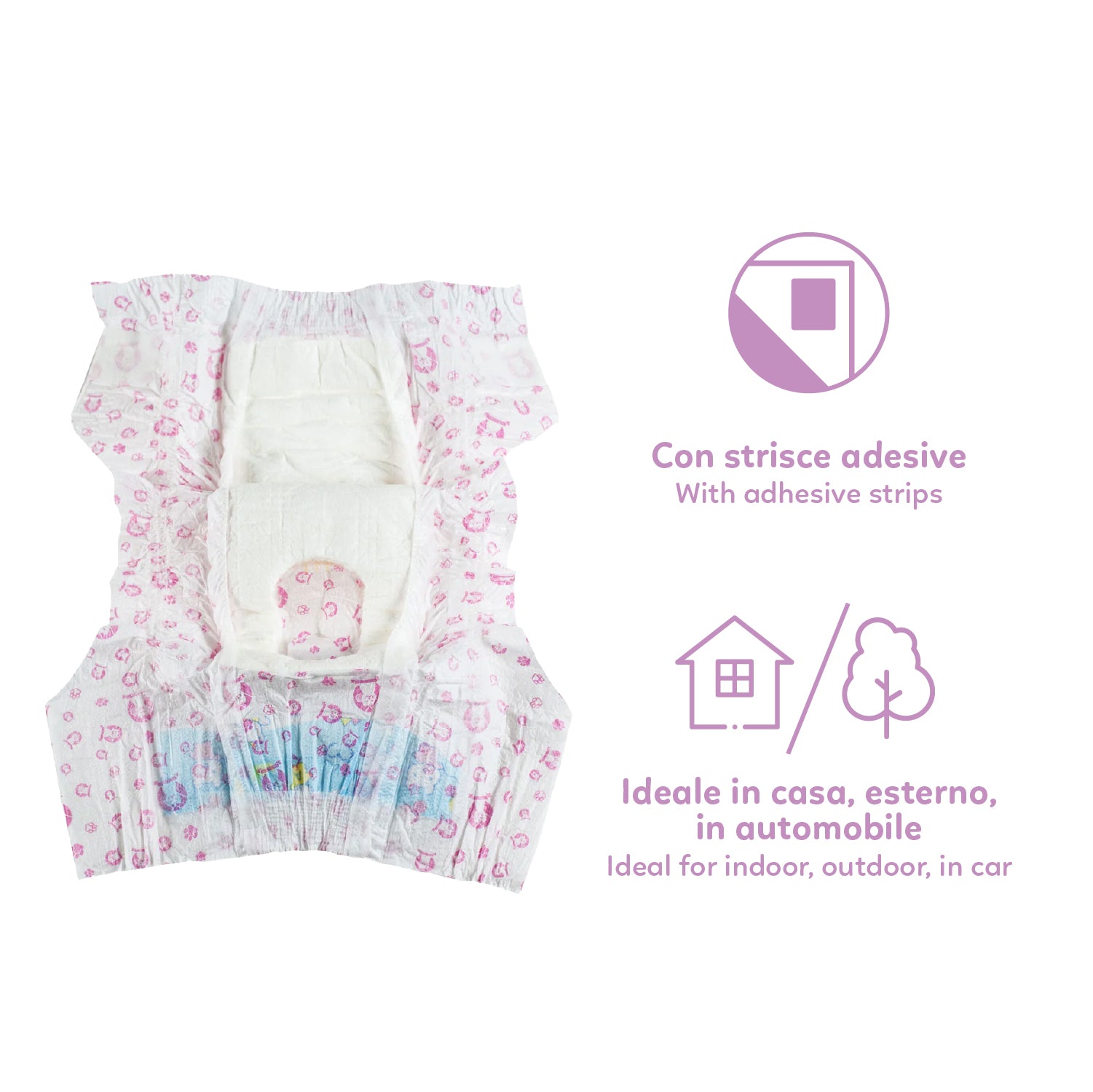 AQPET FRIENDS Nappy Panties Pannolini A Fascia Per Cani Femmina 30 Pezzi Assorbenti Igiene Quotidiana