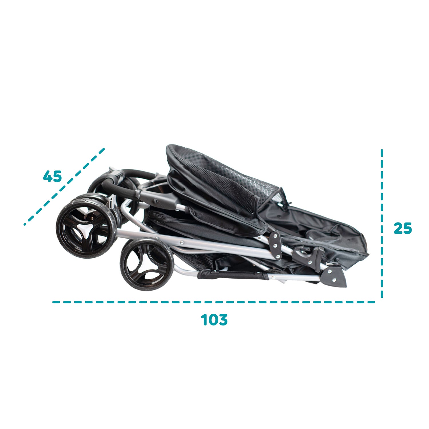 AQPET FRIENDS PETBUGGY PASSEGGINO COMODO E PRATICO PER CANI TAGLIA MEDIA/ PICCOLA