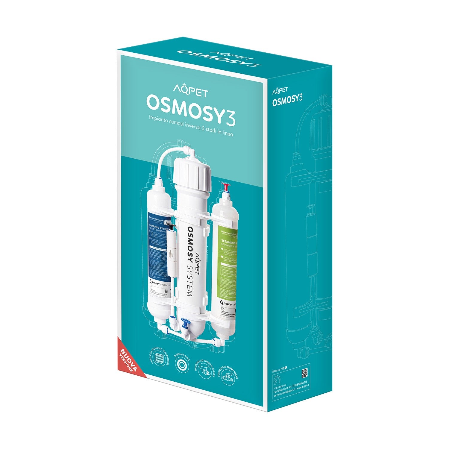 AQPET OSMOSY3 IMPIANTO OSMOSI 3 STADI IN LINEA
