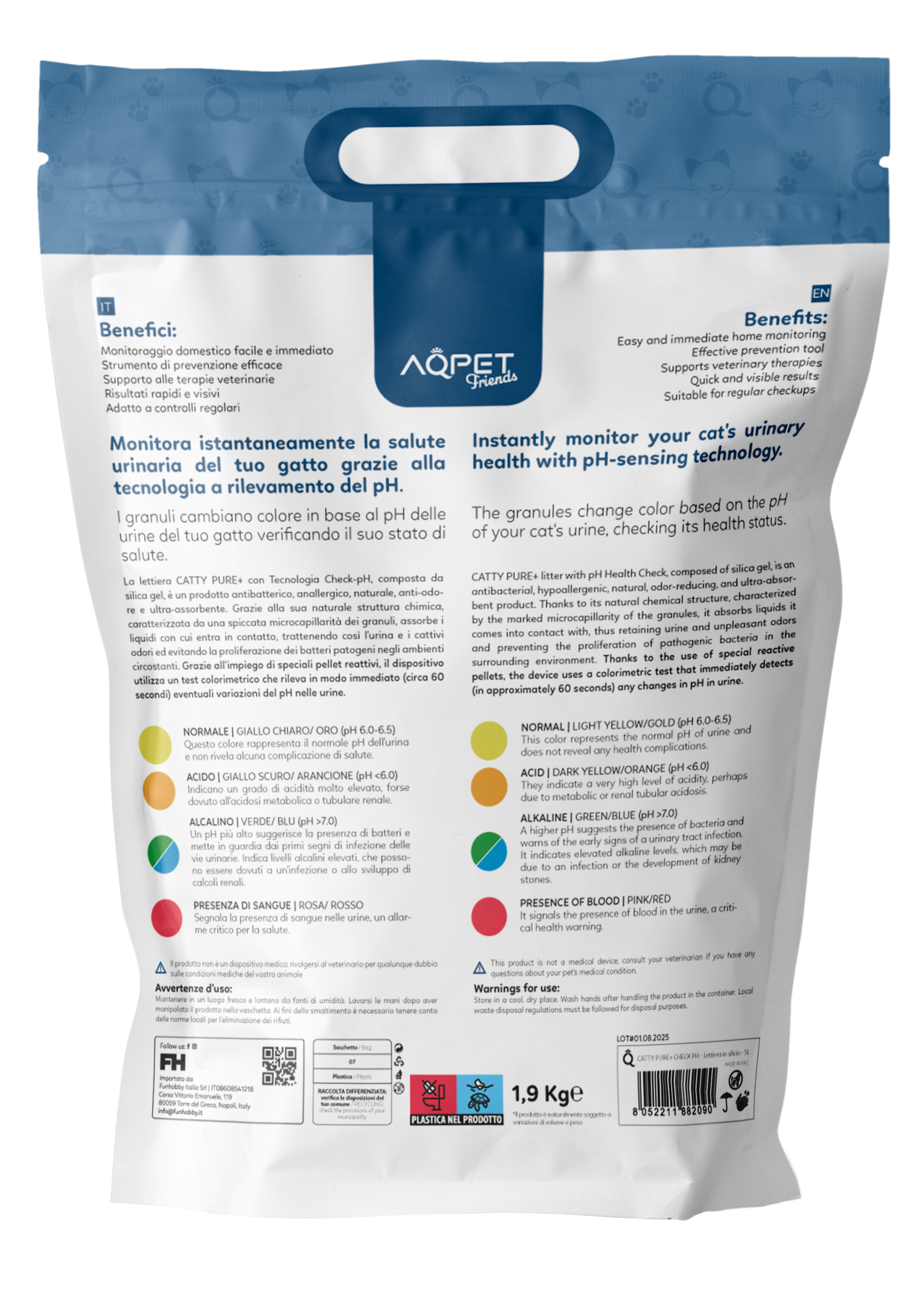 AQPET FRIENDS LETTIERA IN SILICIO CATTY PROFUMAZIONE PH CHECK