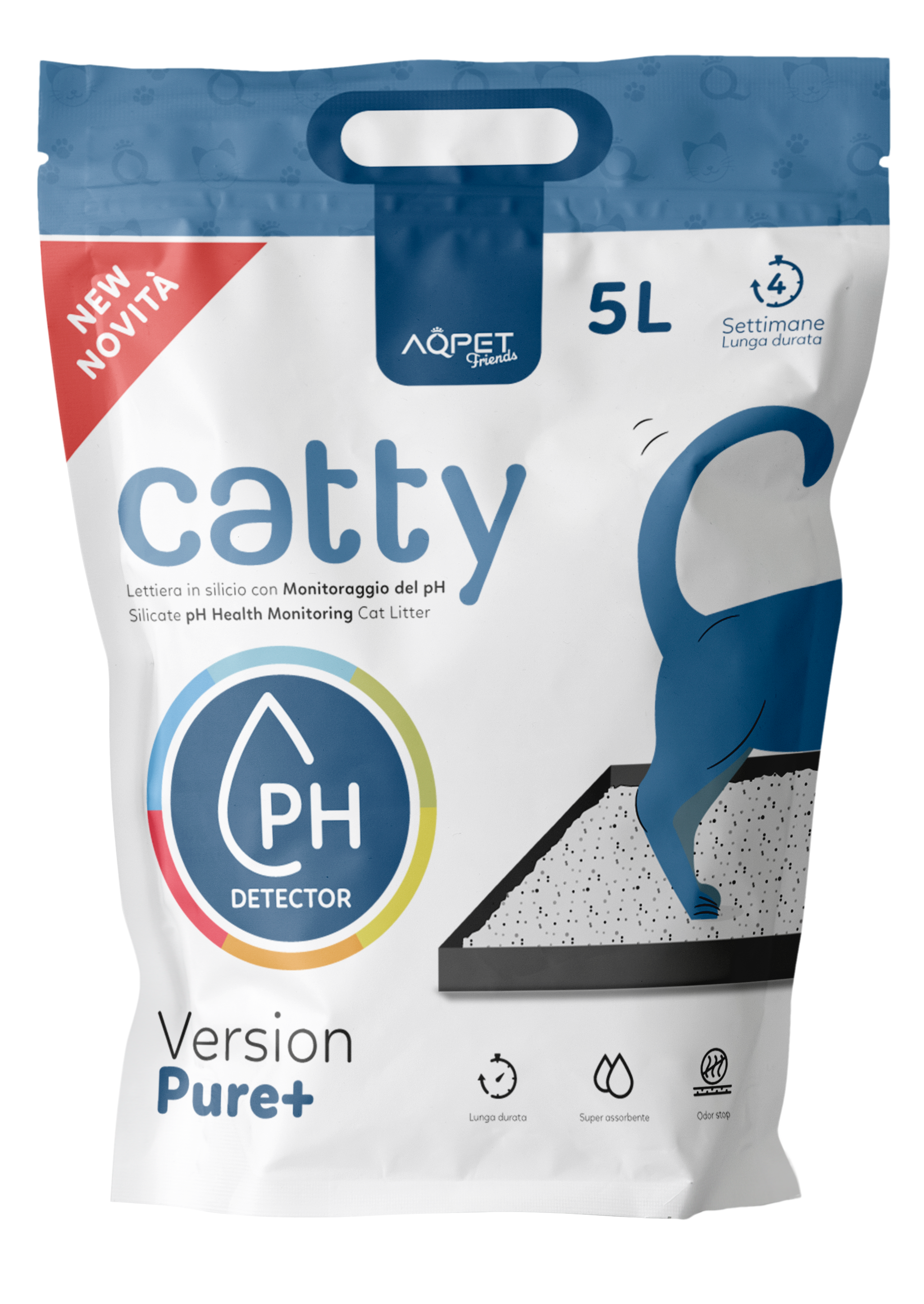 AQPET FRIENDS LETTIERA IN SILICIO CATTY PROFUMAZIONE PH CHECK