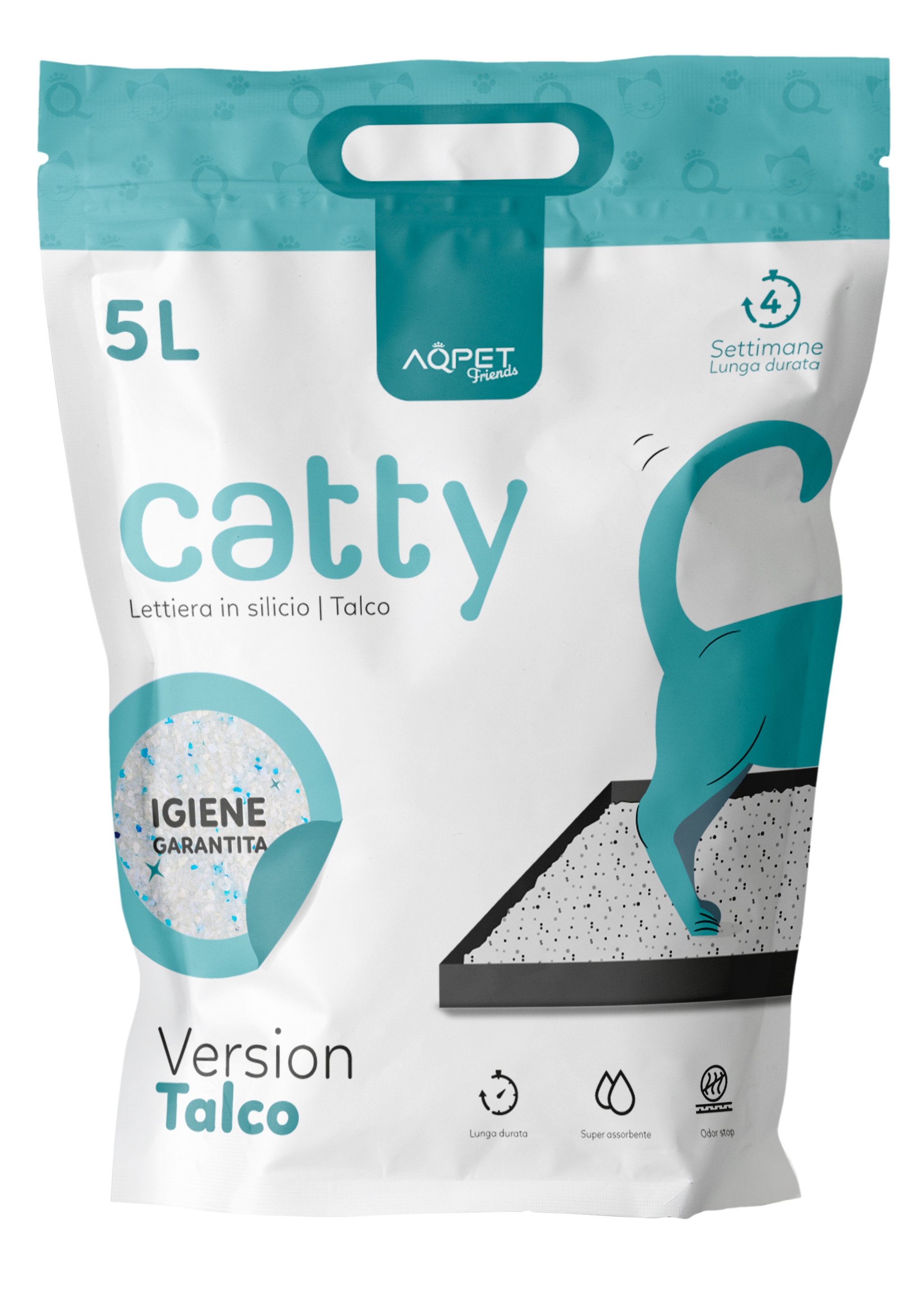 AQPET FRIENDS LETTIERA IN SILICIO CATTY PROFUMAZIONE TALCO