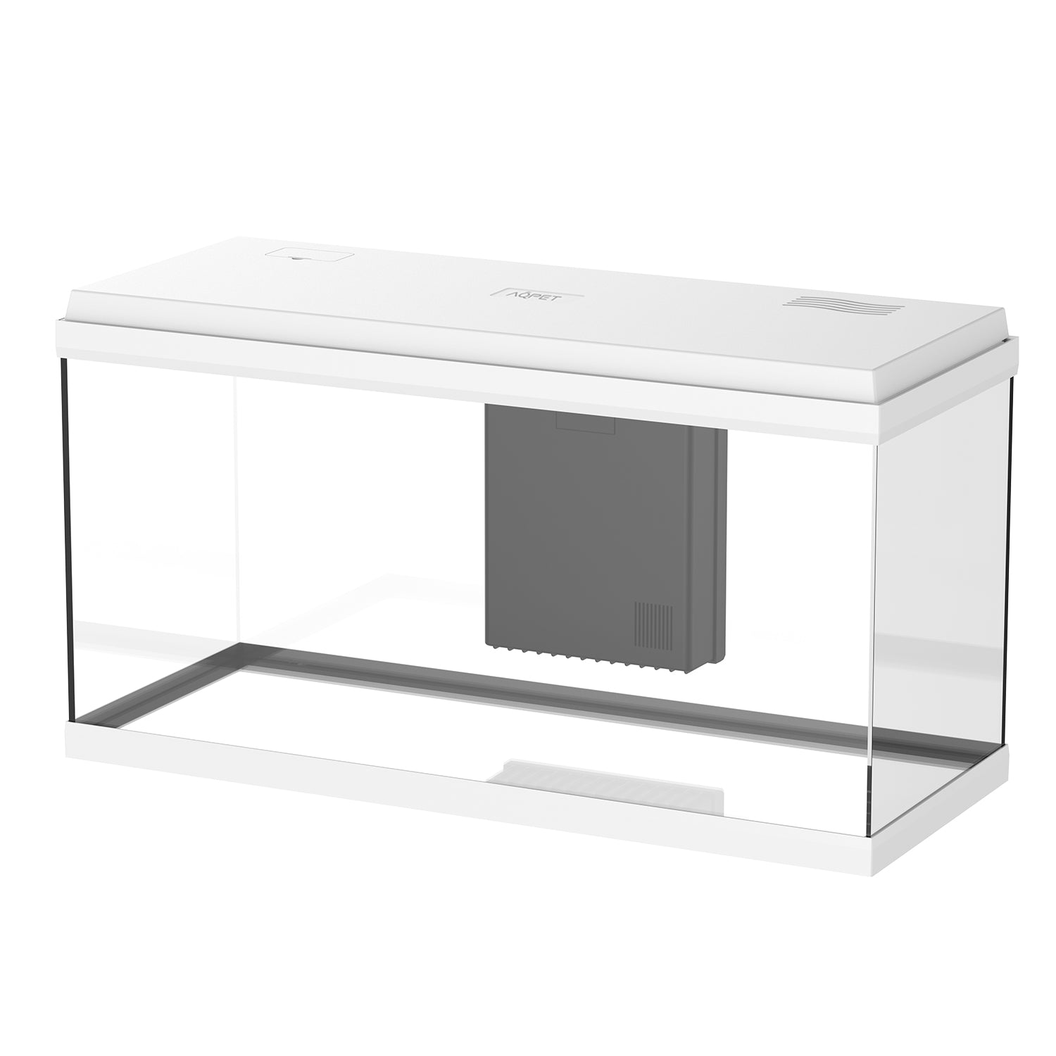 AQPET ACQUARIO SIMPLY LED 100 BIANCO COMPLETO DOPPIA LUCE FILTRO E RISCALDATORE - 80X32X45 H CM